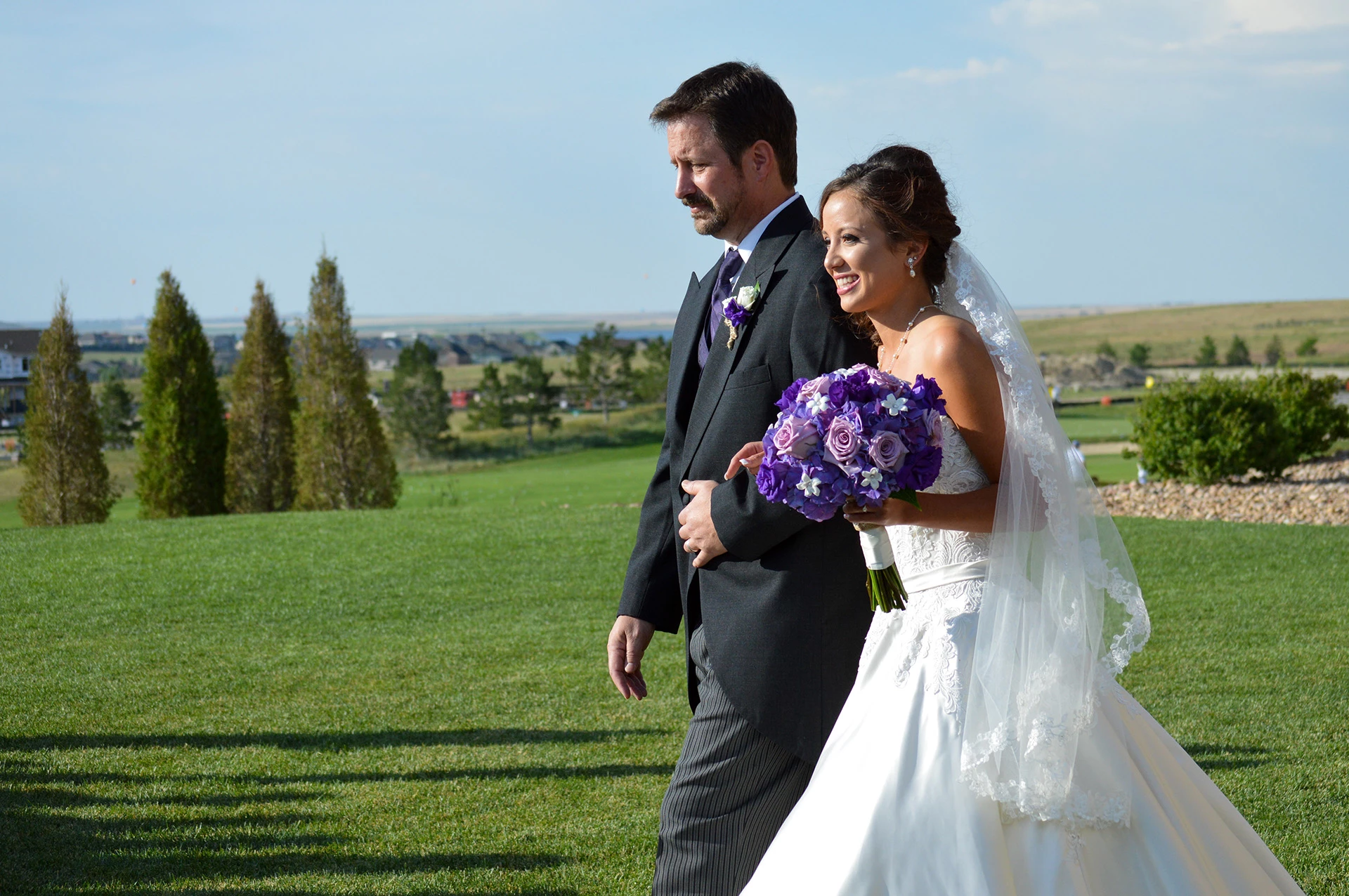 Blackstone Black Bear - Outdoor Wedding Bride and Father