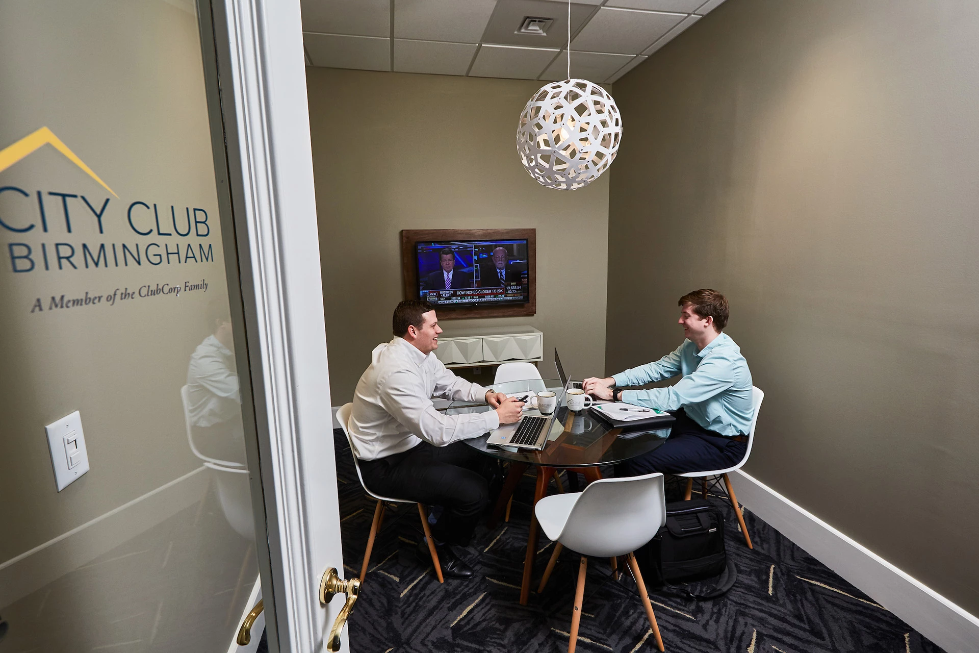 City Club Birmingham - Members in the Touchdown Room