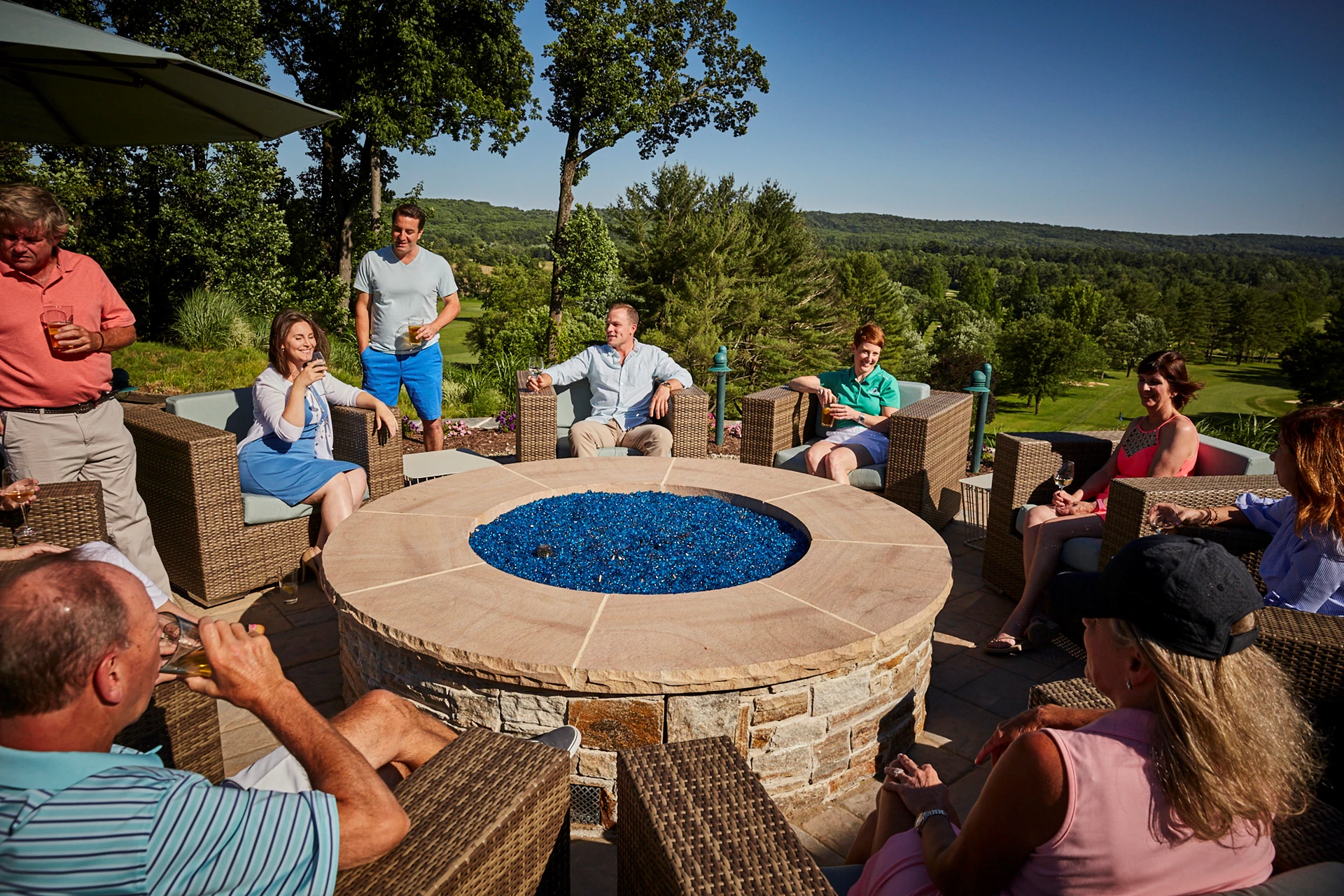 Eagles Nest - Members on Patio