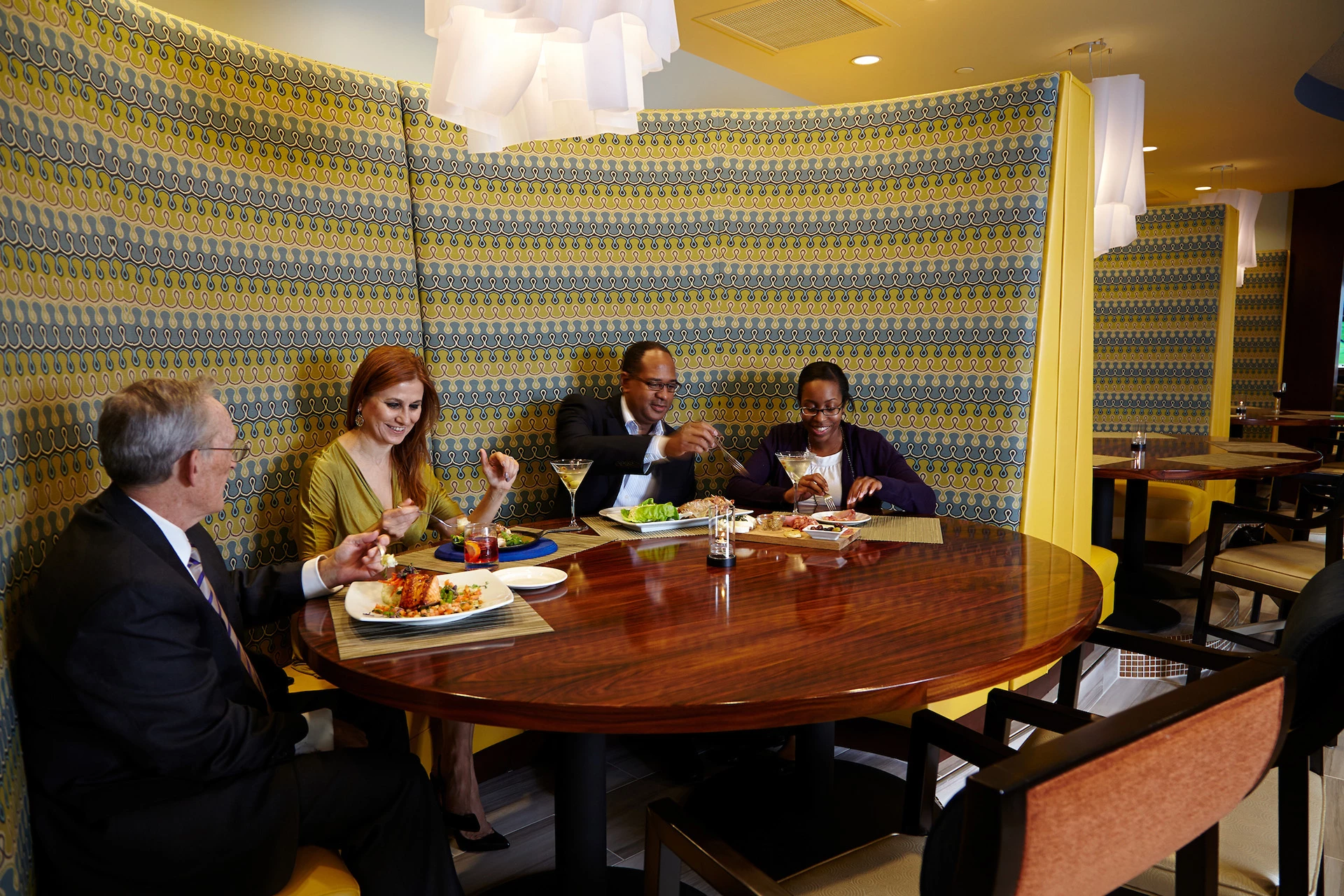 Town Point Club - Members dining in booth