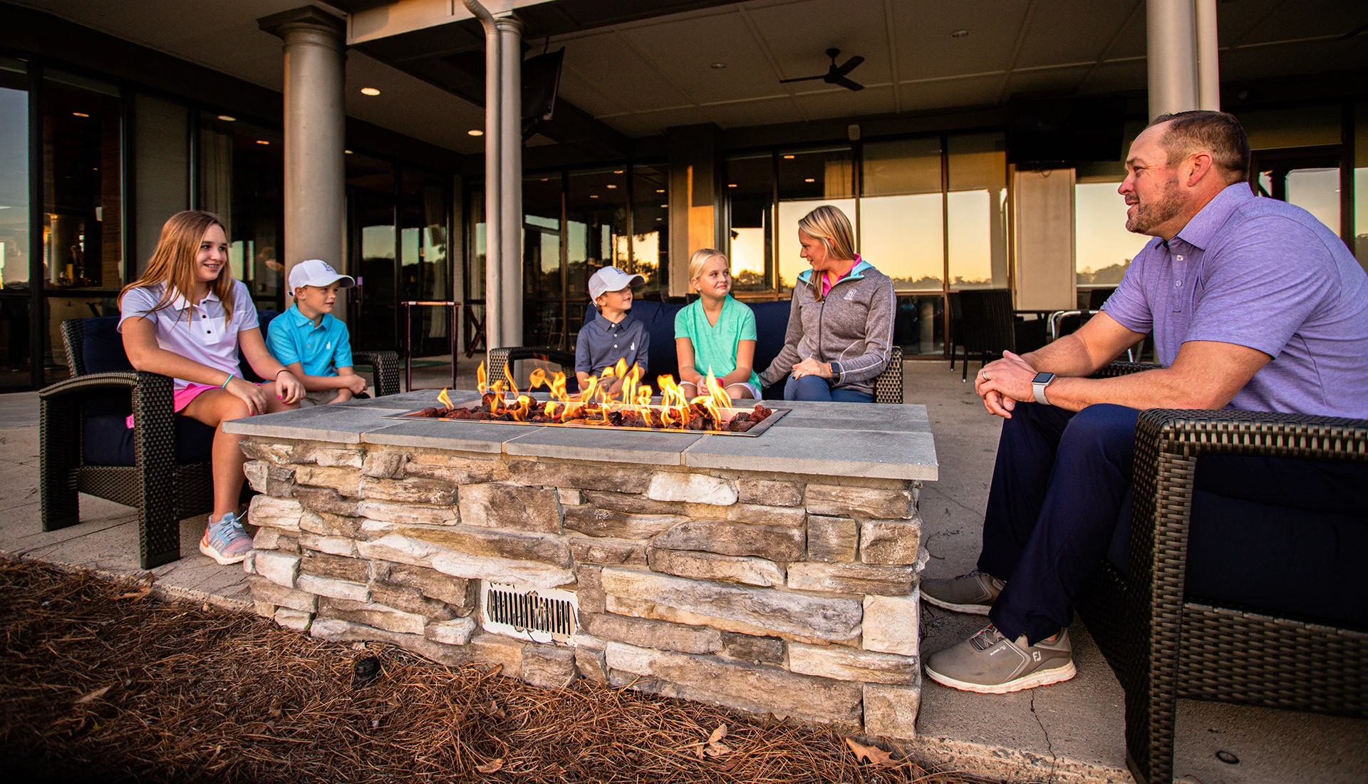 TPC Piper Glen -  Family around Firepit