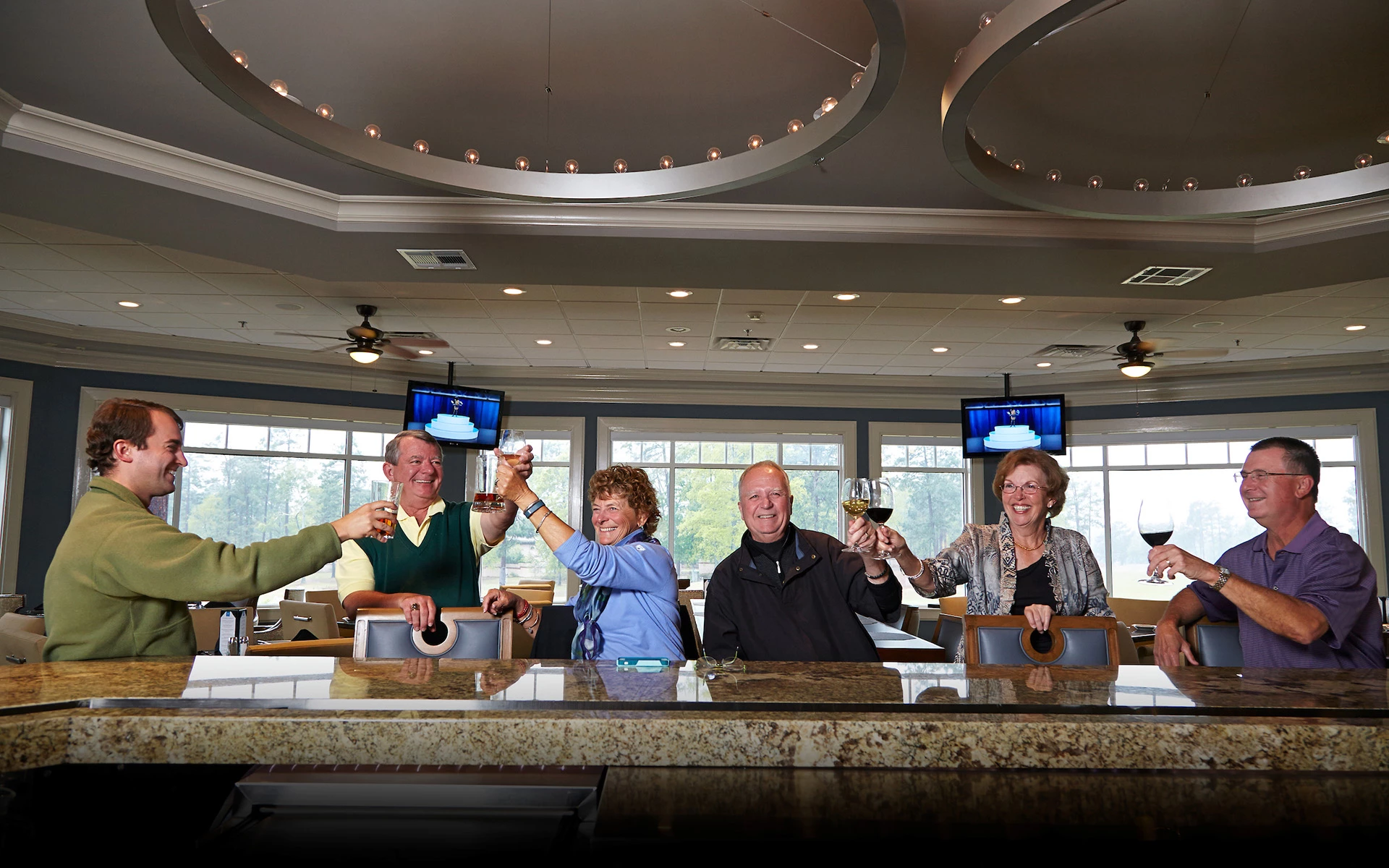 Woodside Country Club - Members in the bar